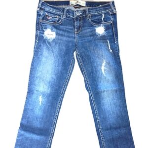 Vintage Hollister Social Stretch Ripped Blue Jeans